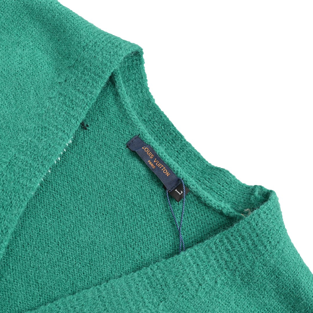 Green Cardigan Sweater