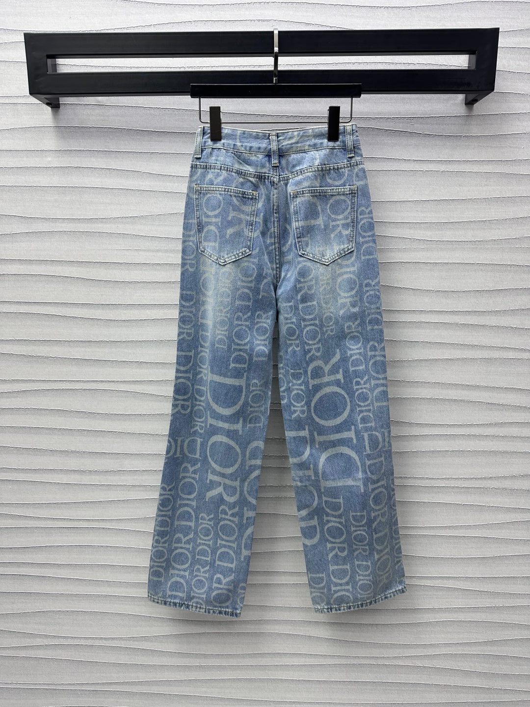 New Arrival Printed Denim Straight Leg Pants