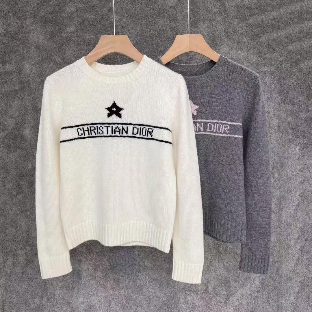 new letter knitted sweater long sleeves