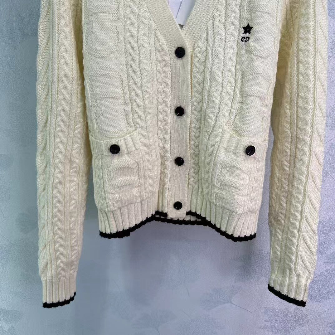 New Logo Chunky Knit Cardigan