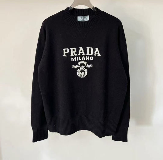 new logo letter knitted long sleeve