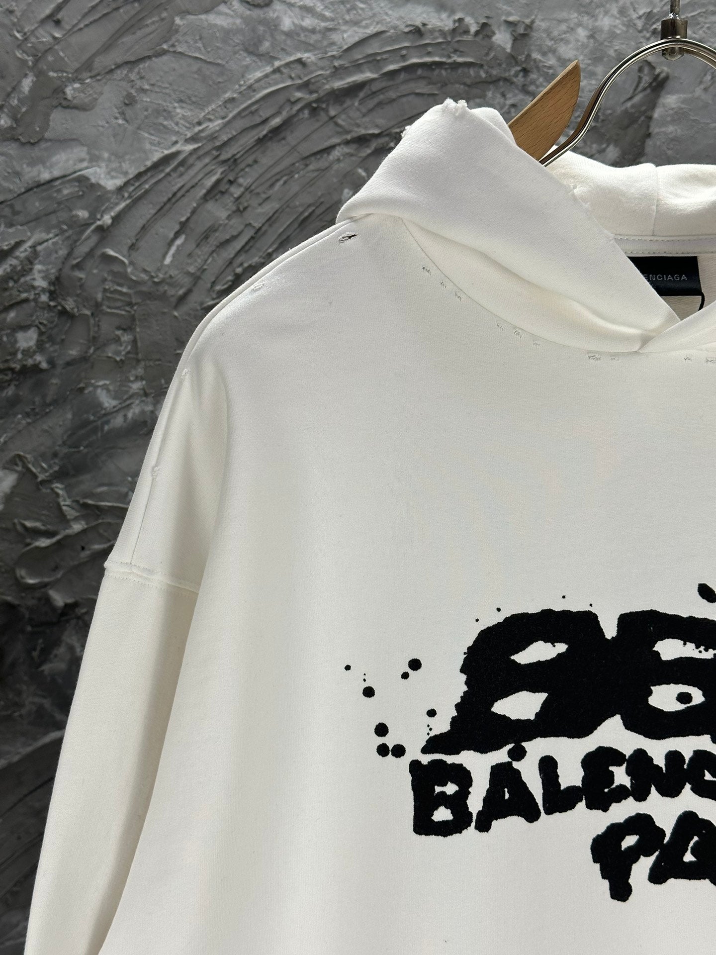 Hand drawn graffiti hooded sweatshirt