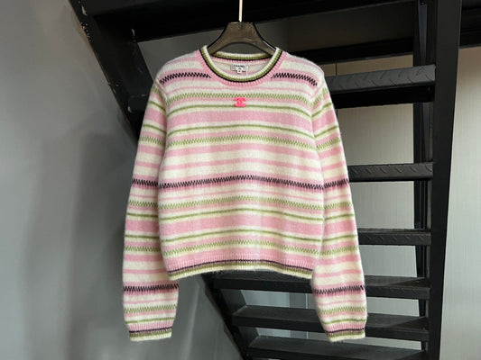 Colorblock crewneck sweater