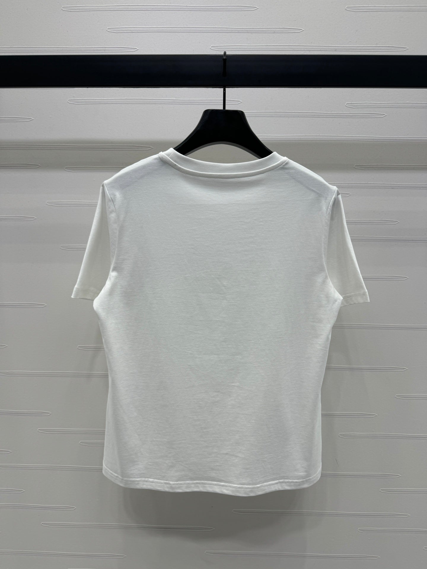 Heavy handmade round neck short sleeve T-shirt