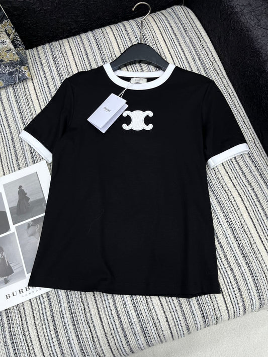 Round neck short sleeve T-shirt