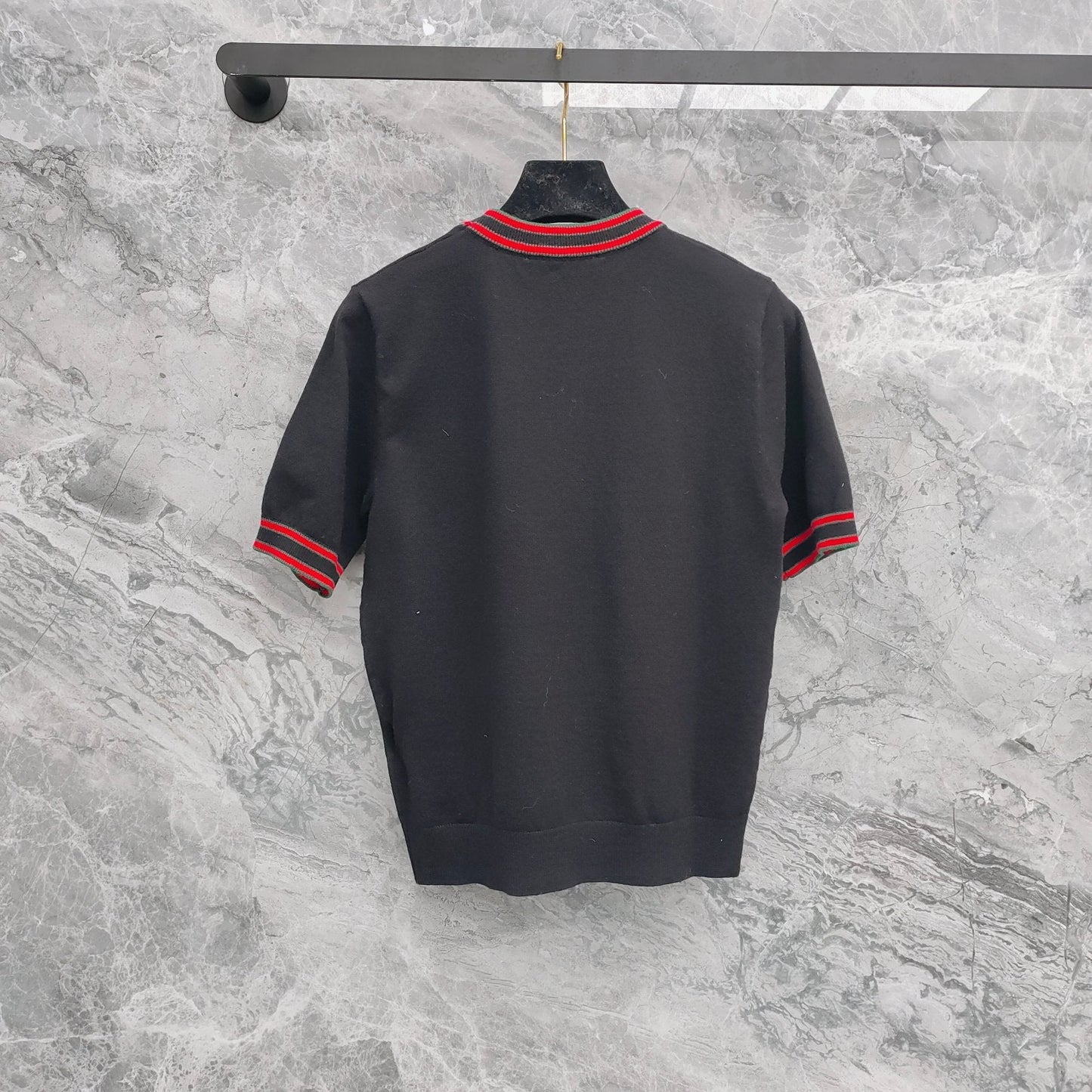 Knitted crew neck T-shirt