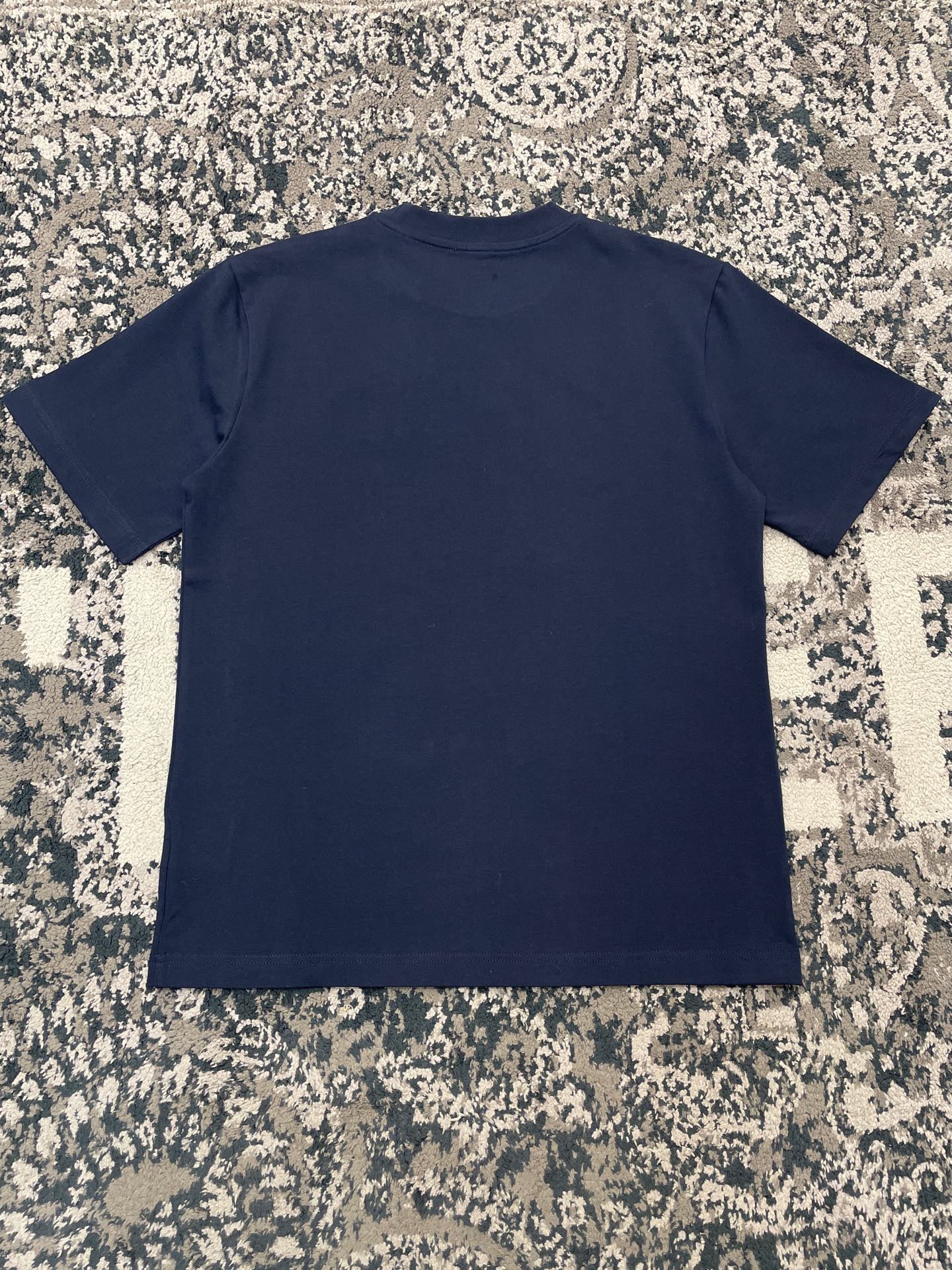 Blue cotton jersey short sleeves