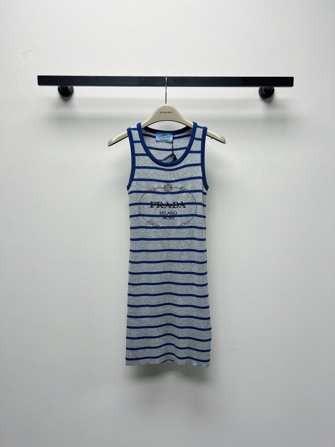 Knitted Wool Striped Tank Dress