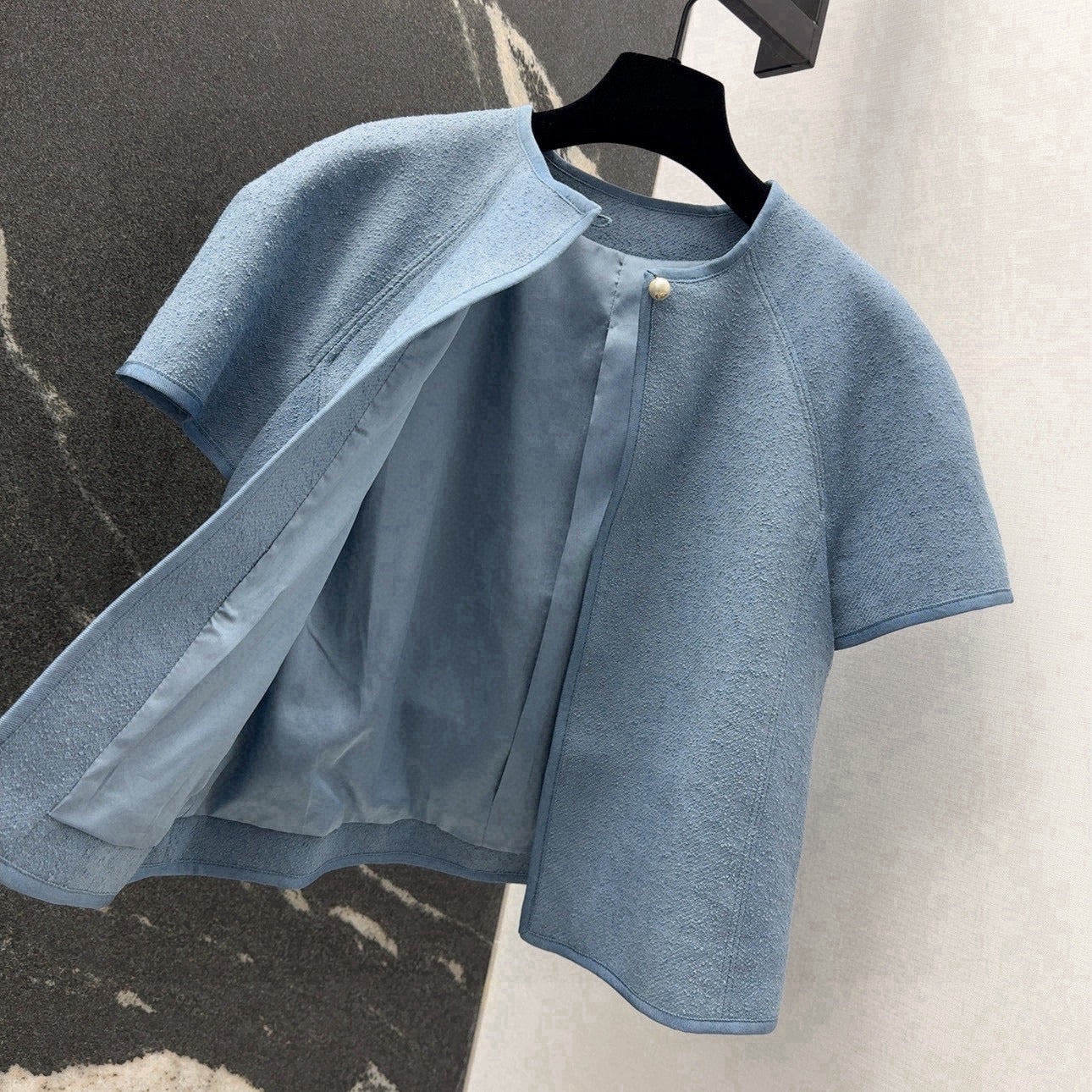 Early spring new arrival haze blue retro elegant suit