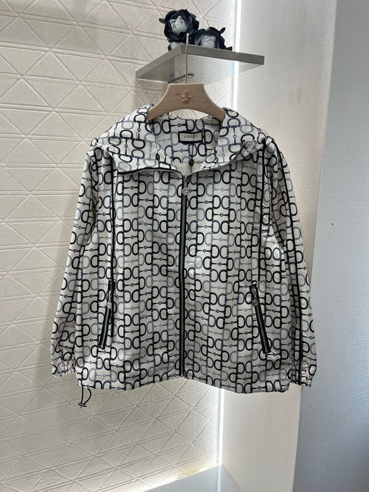 Printed Hooded Punching Jacket