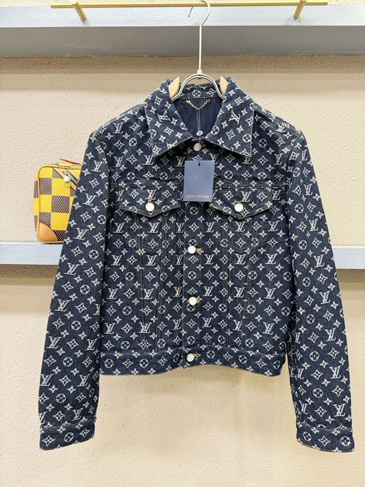 All-over printed denim jacket