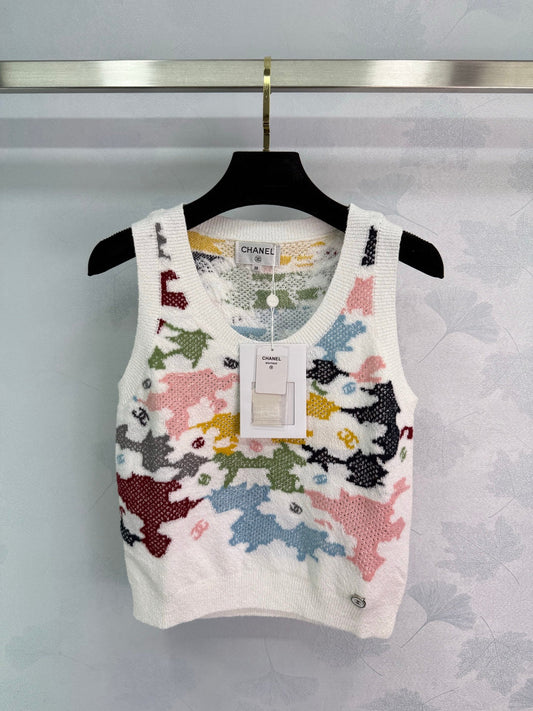 New summer camouflage knitted vest