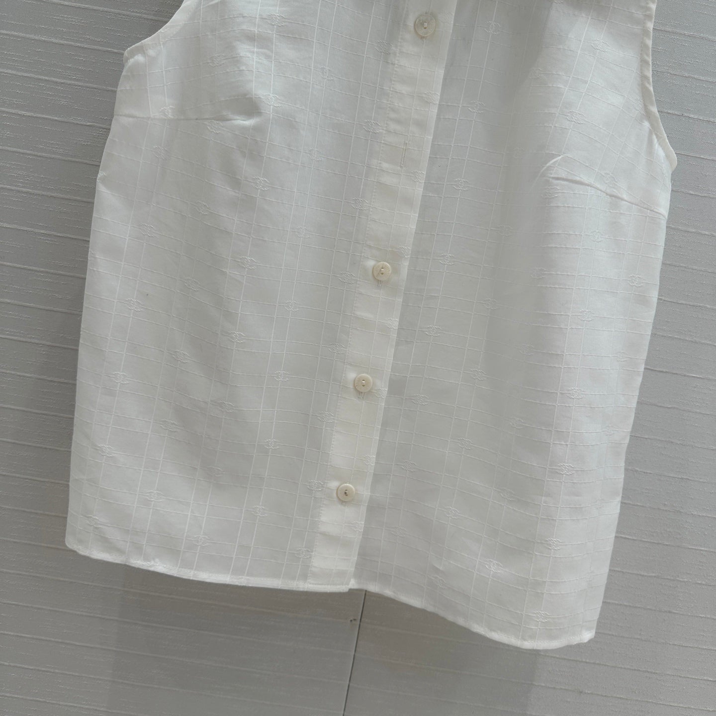 French Simple Sleeveless Shirt