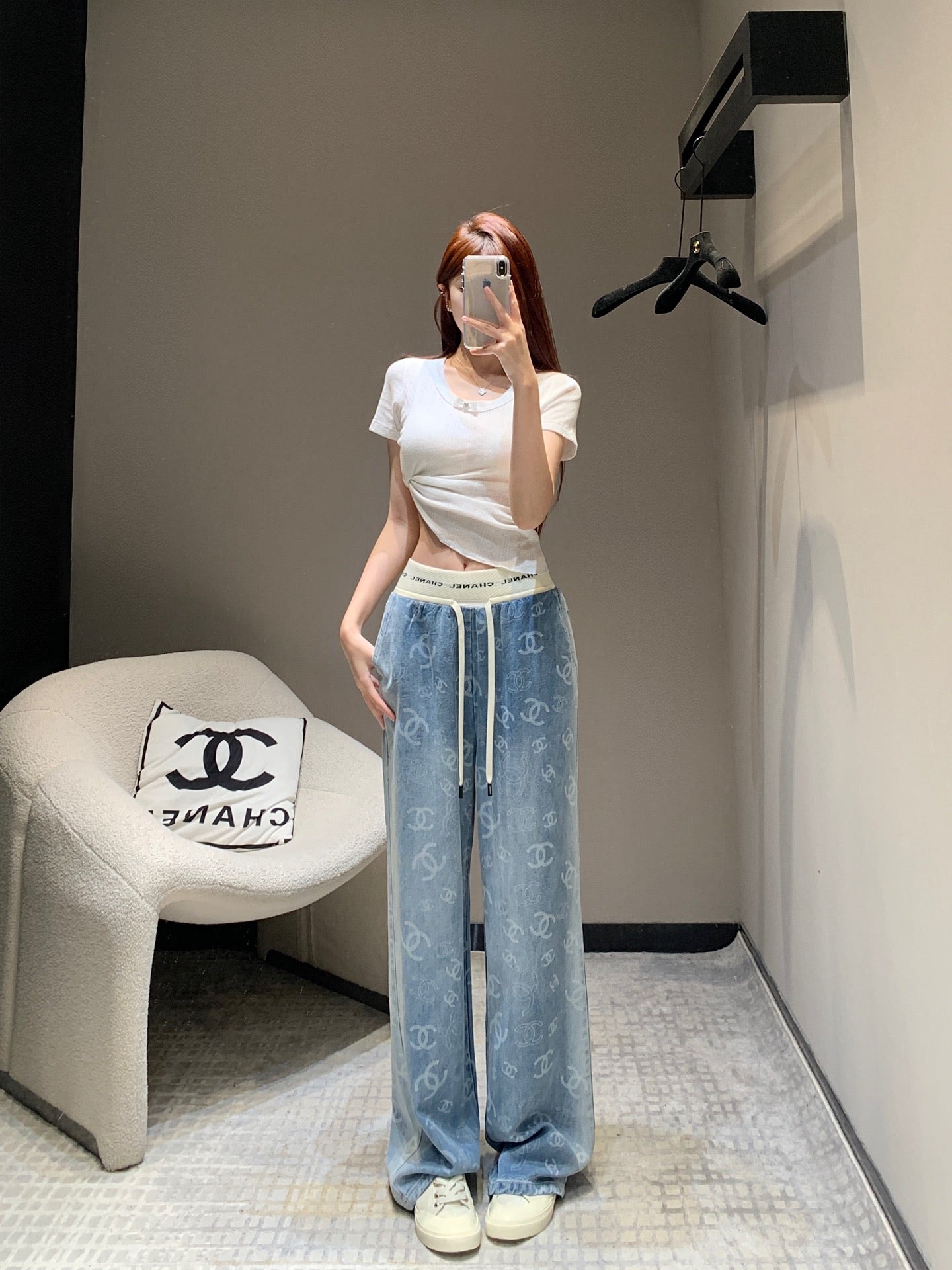 Laser Printed Gradient Washed Color Tencel Jeans