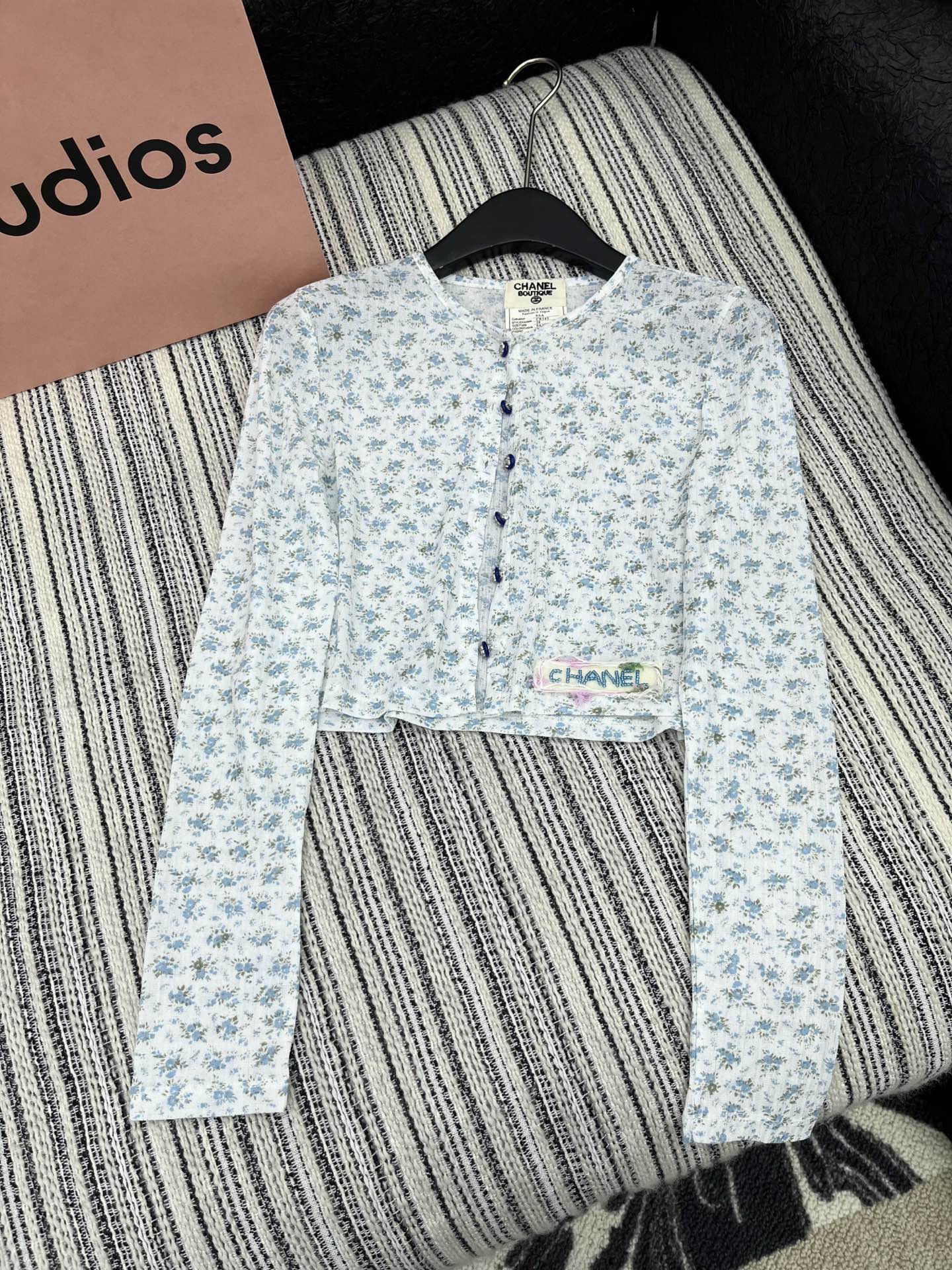 Pre-owned series special print cardigan