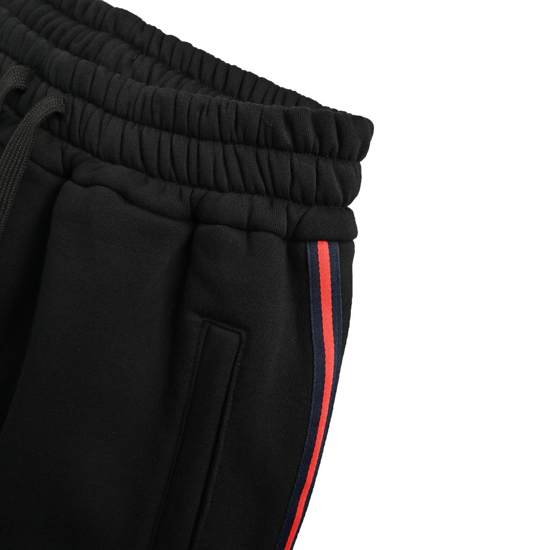 Black webbing suit trousers