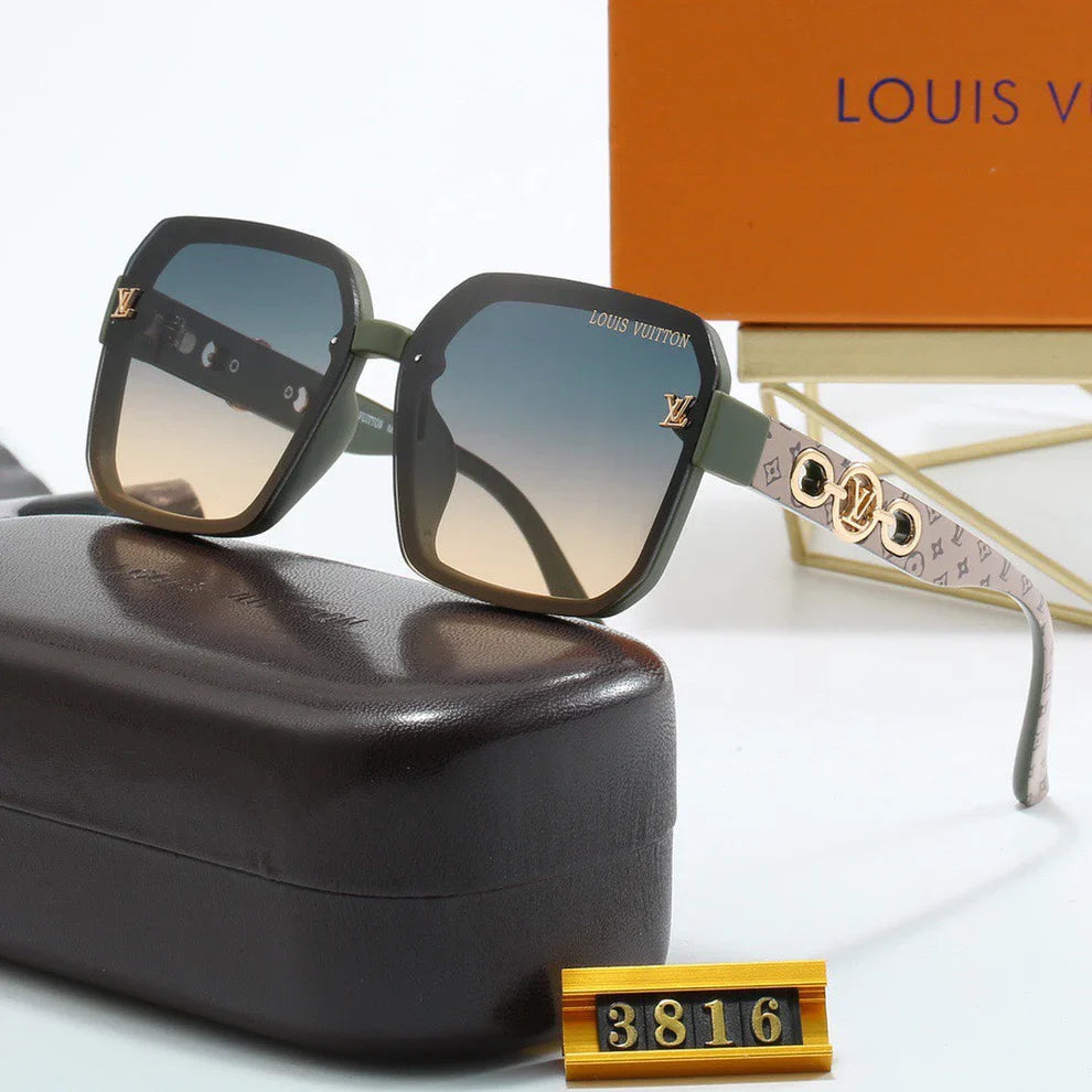 Large Frame Retro Sunglasses 3816