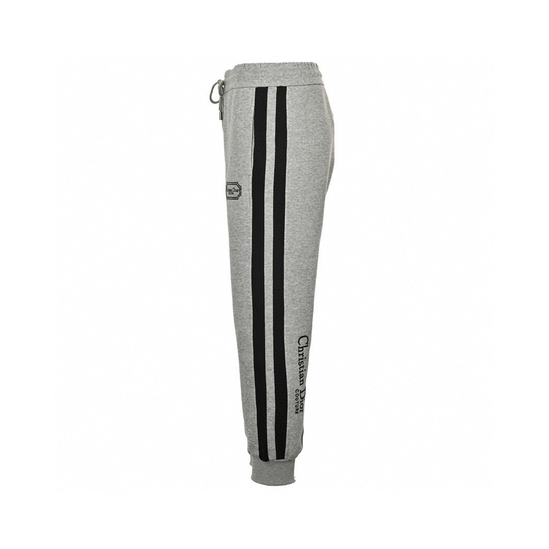 Silver logo embroidered trousers