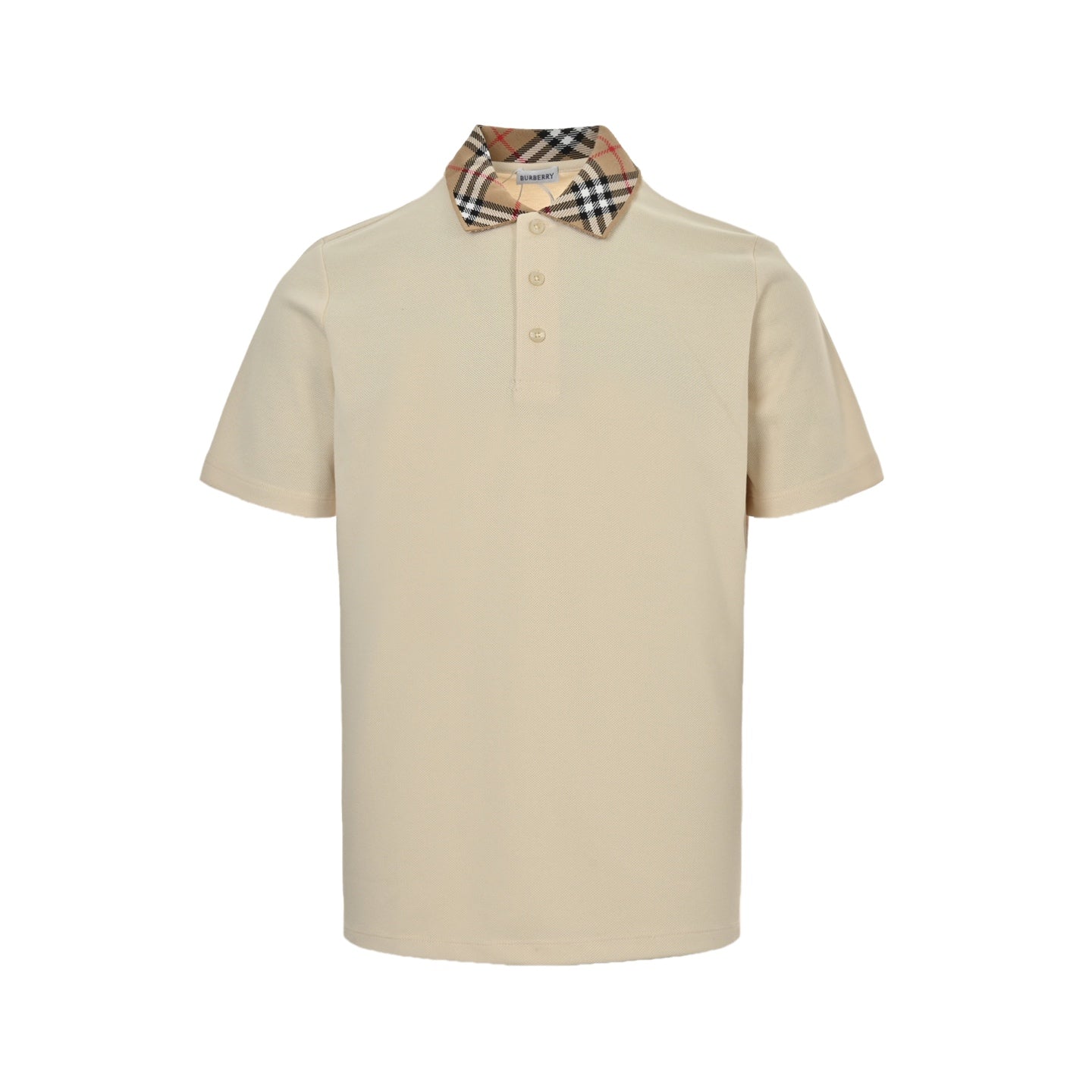 Polo short sleeves with check collar