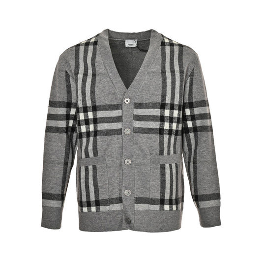 Classic Check Cardigan Sweater