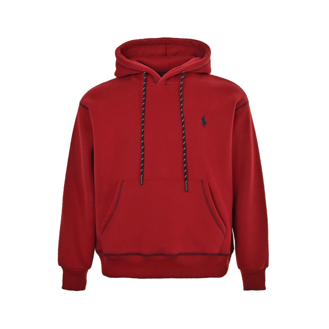 Embroidered small logo stitching hoodie