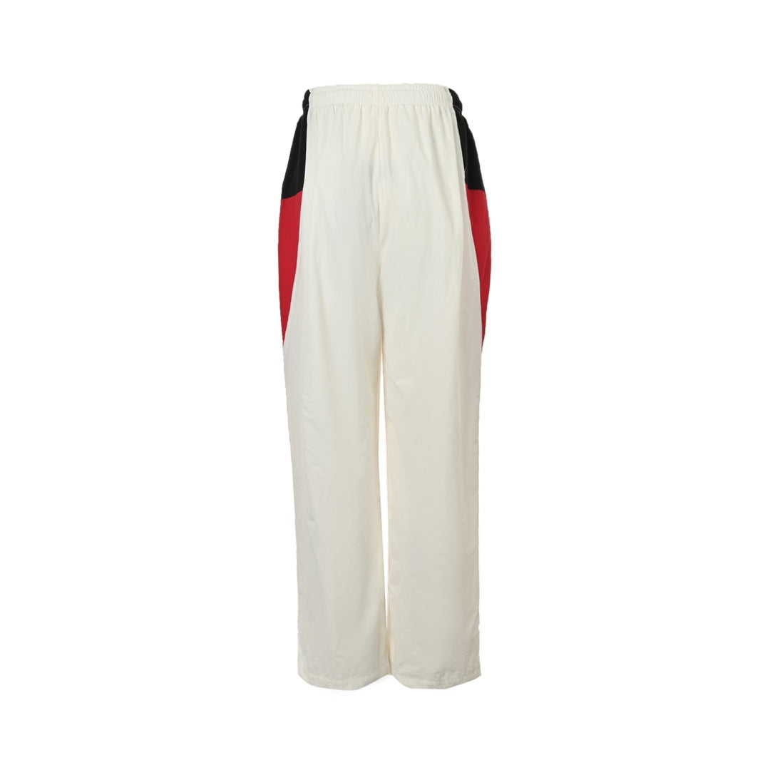 White and red stitching suit trousers