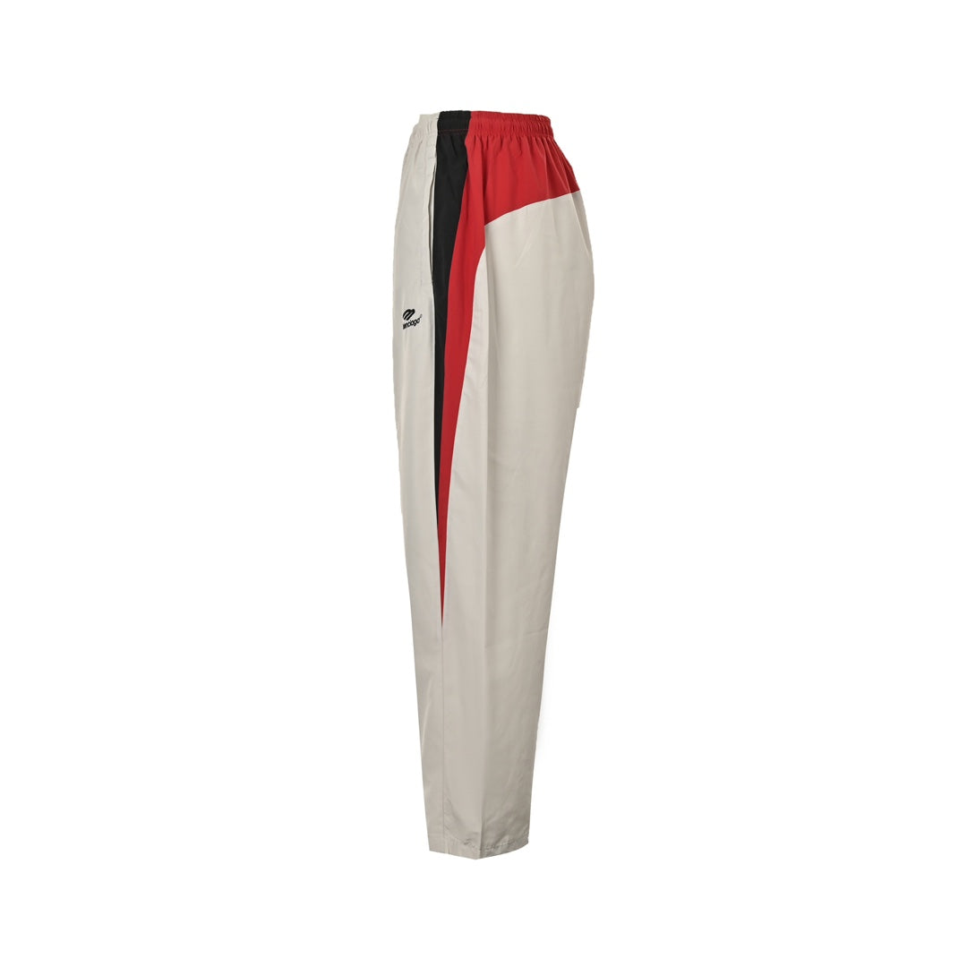 White and red stitching sports trousers