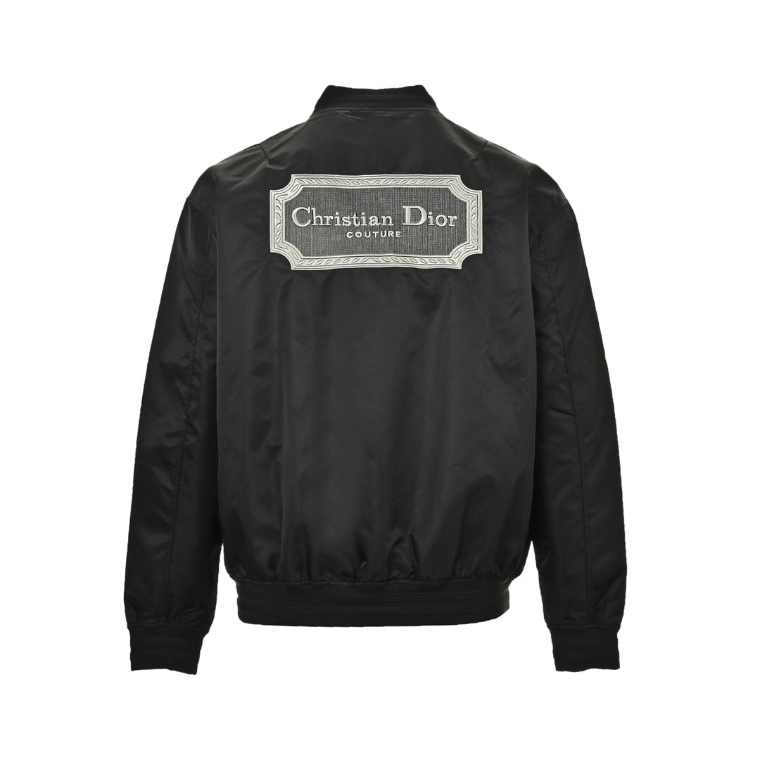 Back logo embroidered bomber jacket