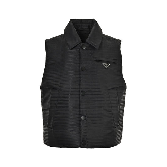 Triangle logo jacquard cotton vest