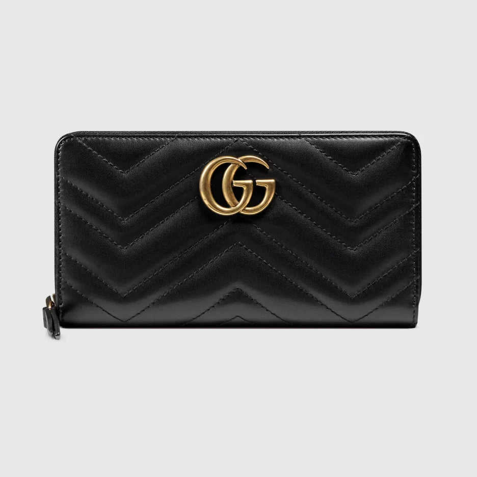 Marmont medium tote bag+GG Marmont zip around wallet (35×27×13cm)