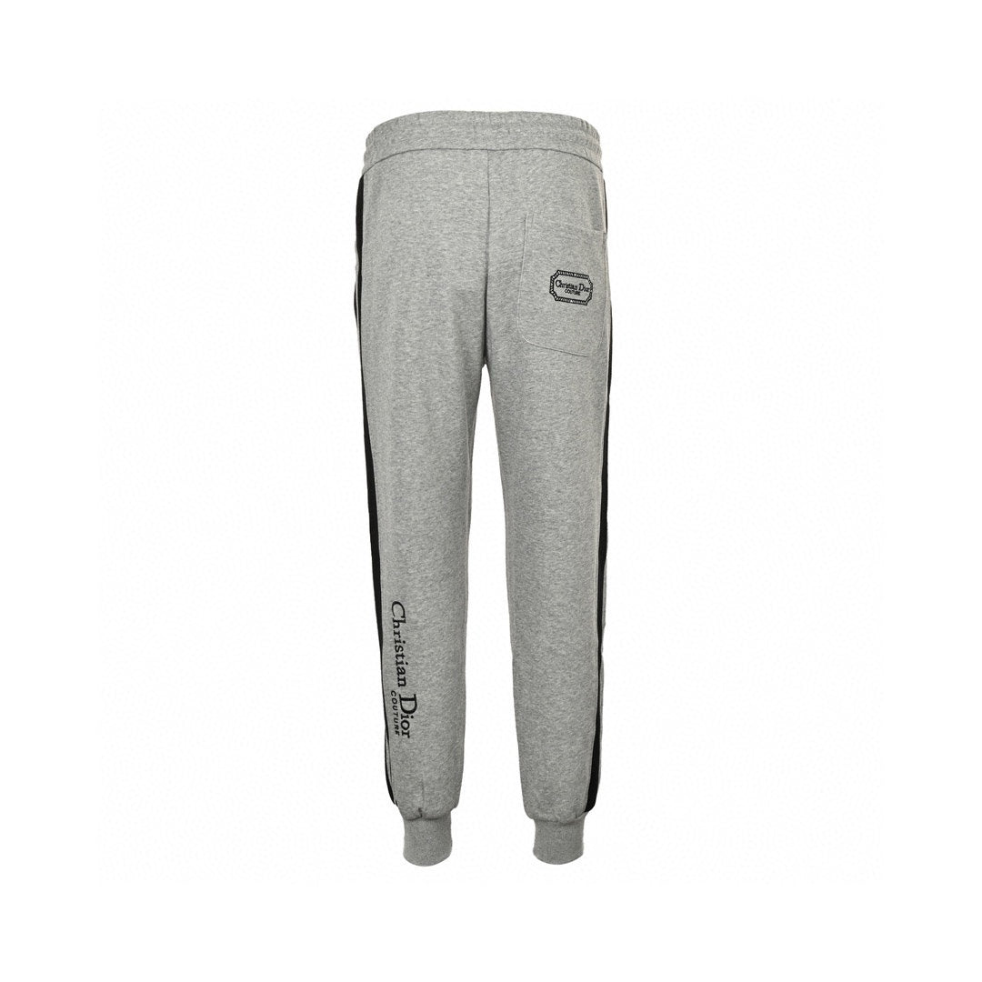 Silver logo embroidered trousers