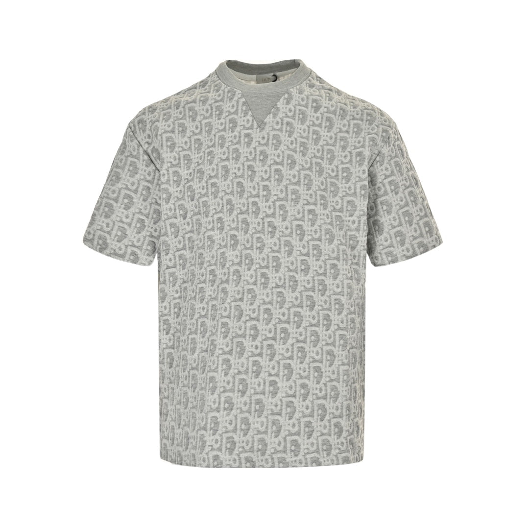 Full print monogram jacquard short sleeves