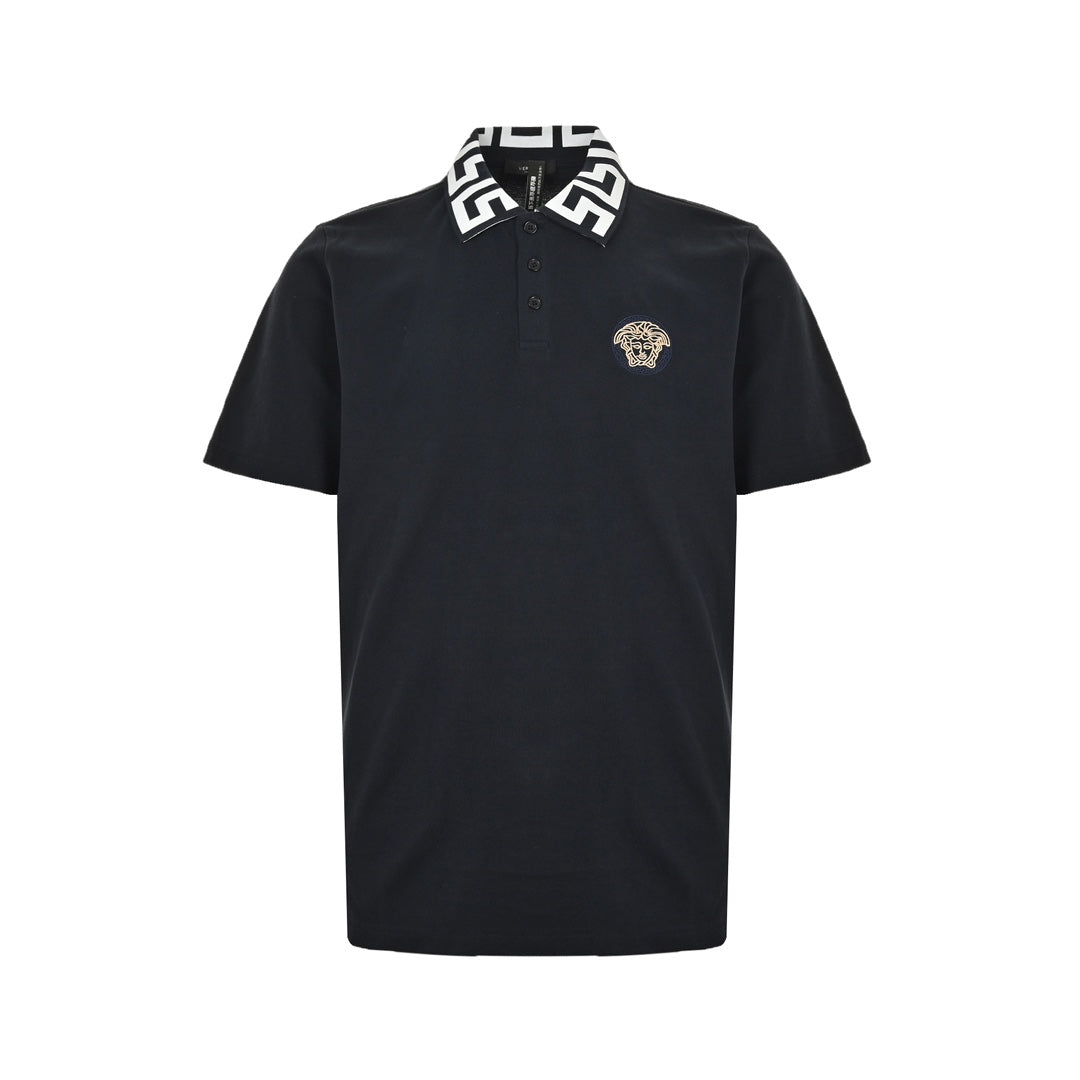 Portrait embroidered POLO short sleeves