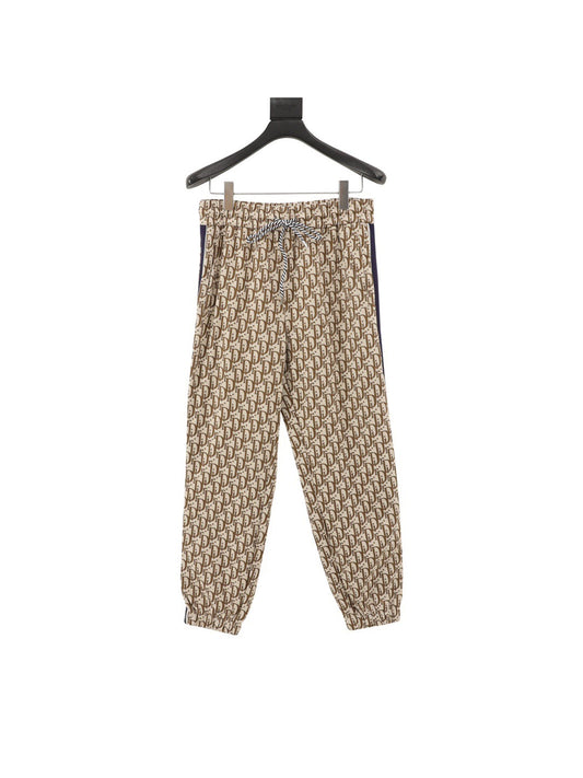 All over print jacquard trousers