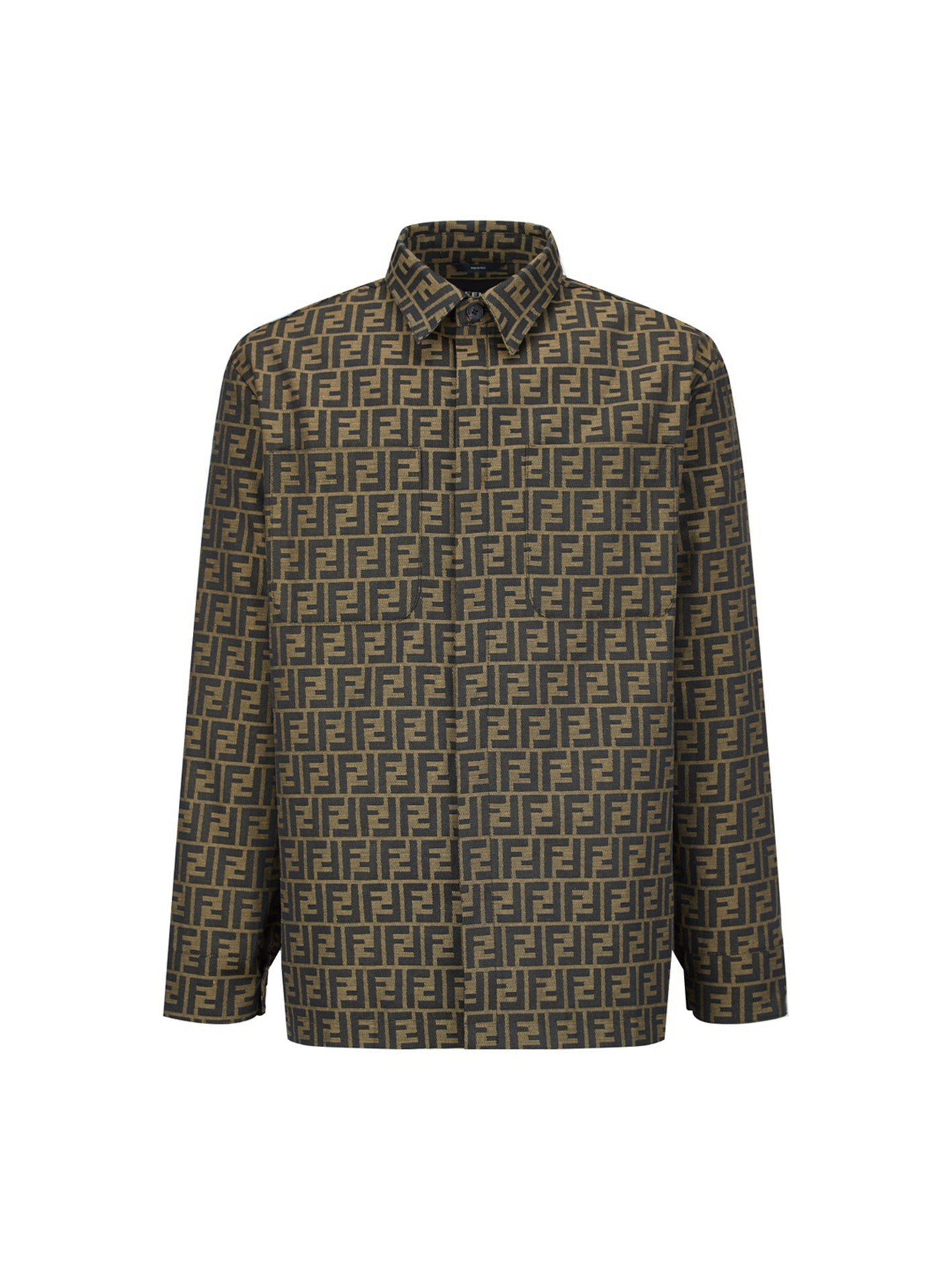 all over print jacquard oxford shirt