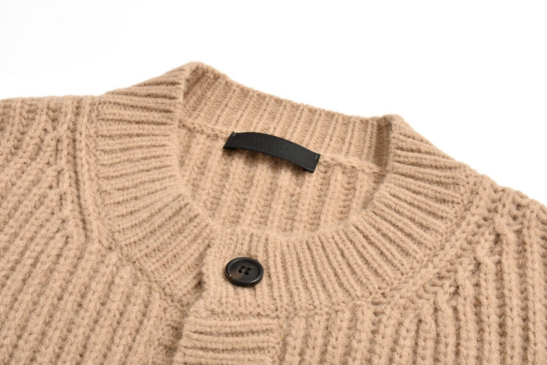 Wool cardigan sweater