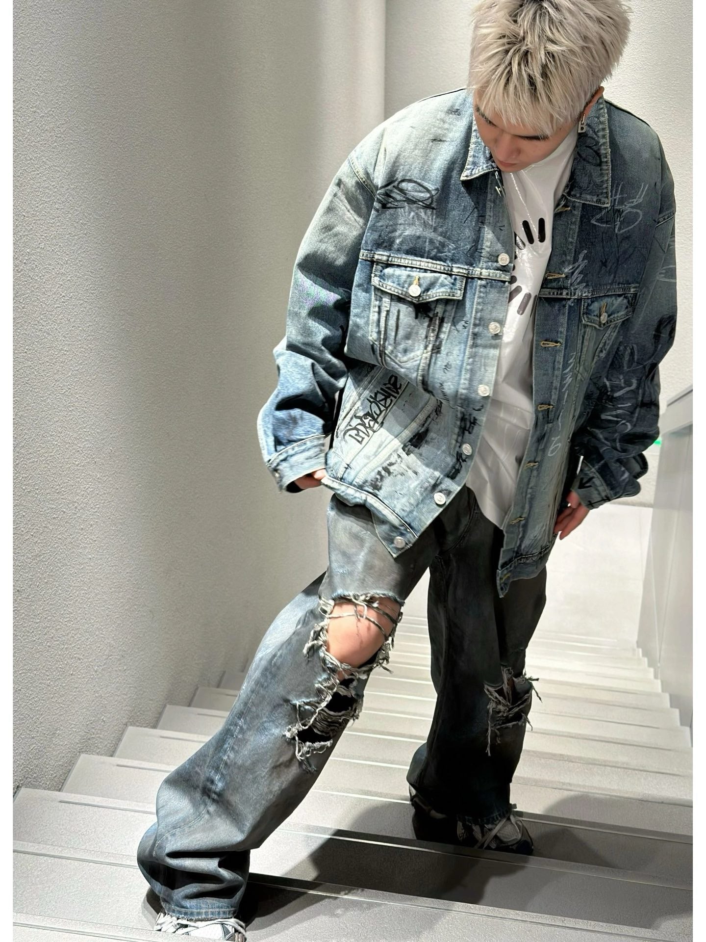 Balen men women denim jacket