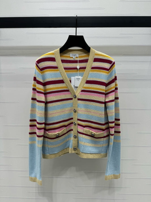 Colorful Striped Cardigan