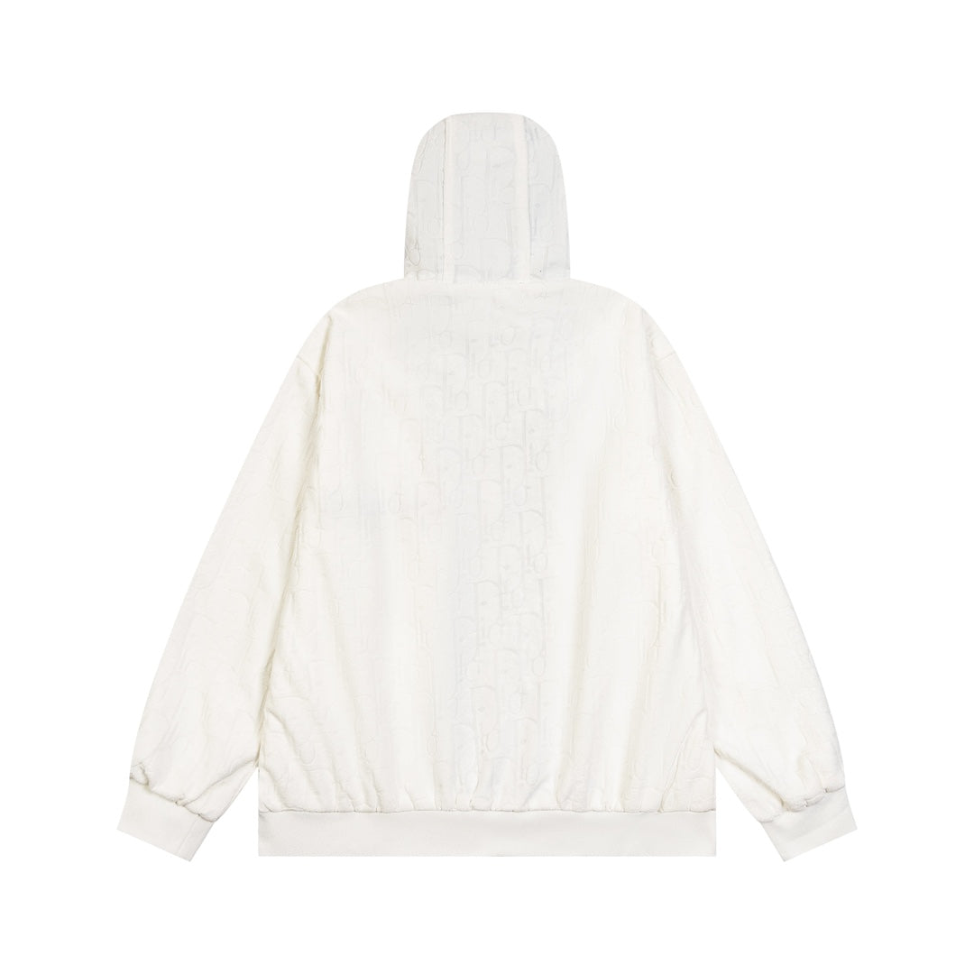 D's Towel textured fabric hooded jacket