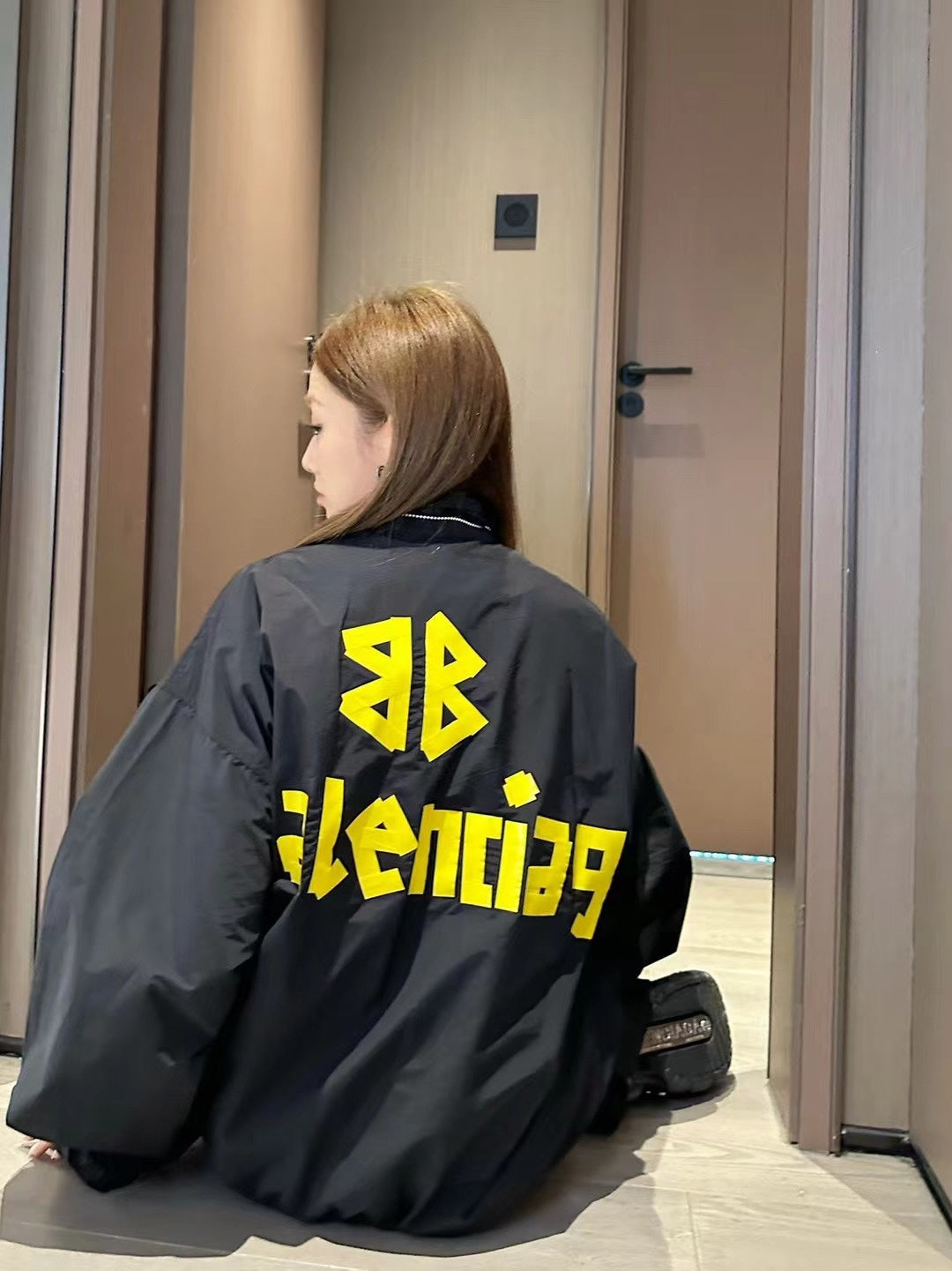 B's Tape style logo waterproof jacket