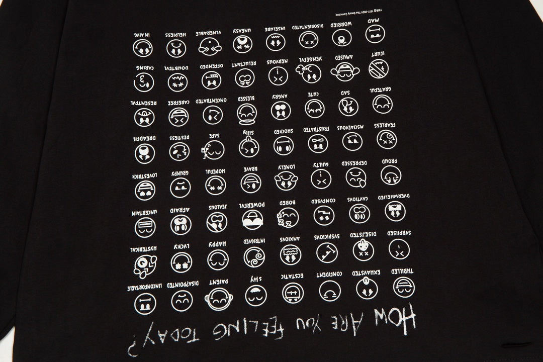 B's emoticon airbrushed loose sweatshirt