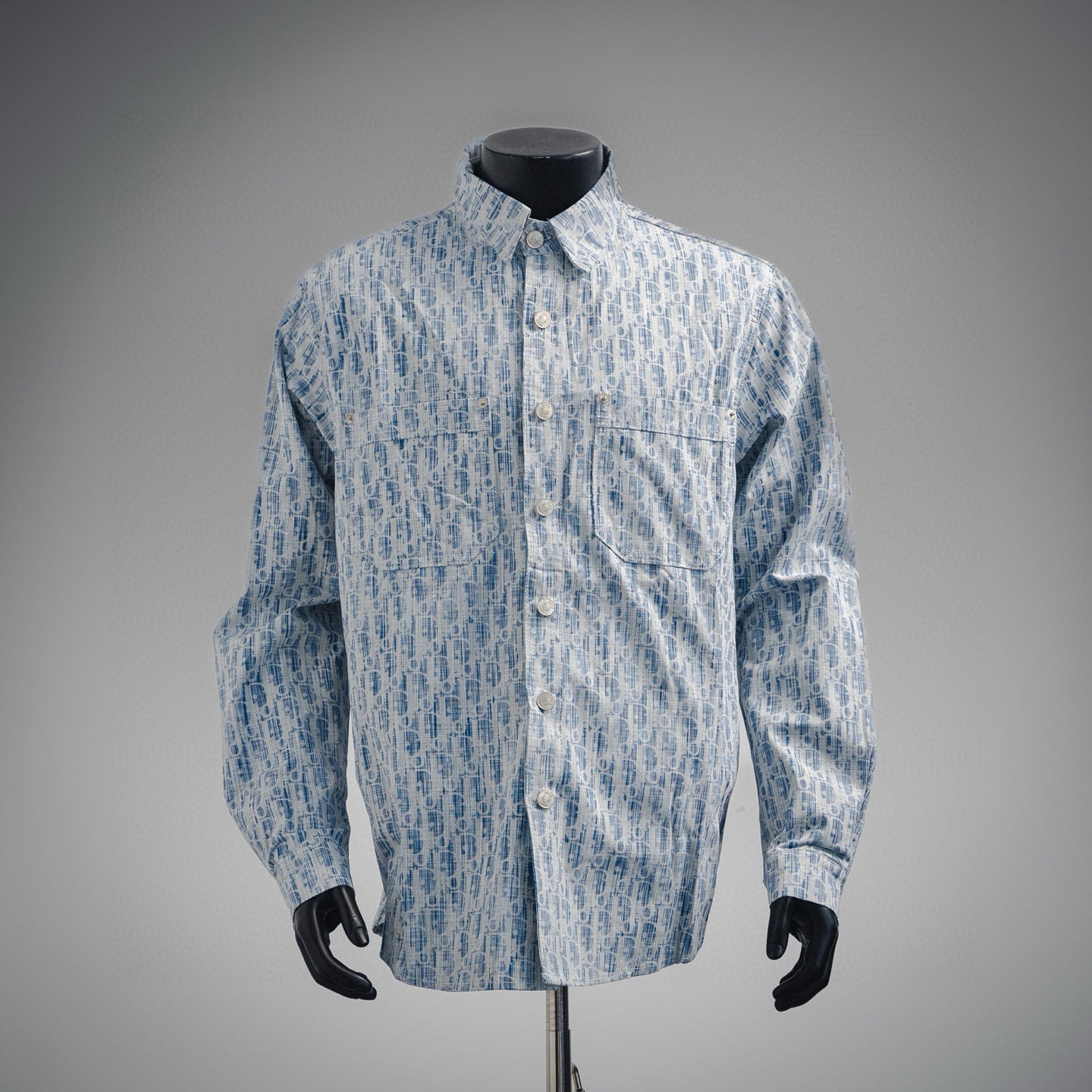 CD printed denim shirt