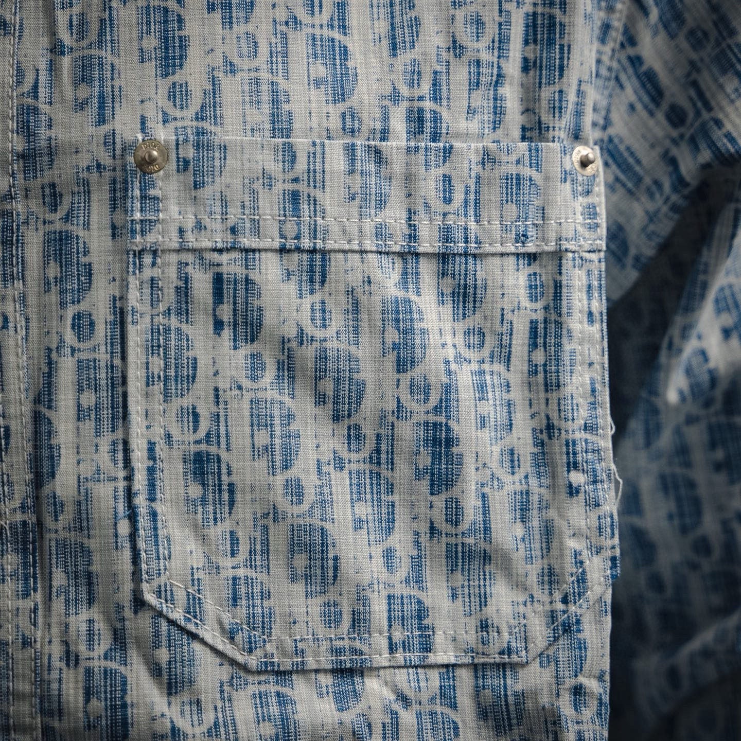 CD printed denim shirt