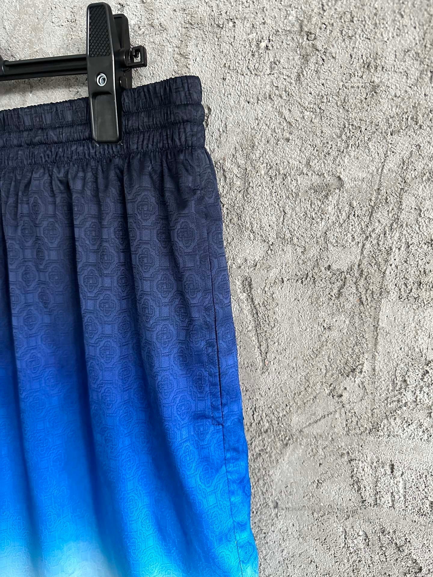 Jacquard silk shorts