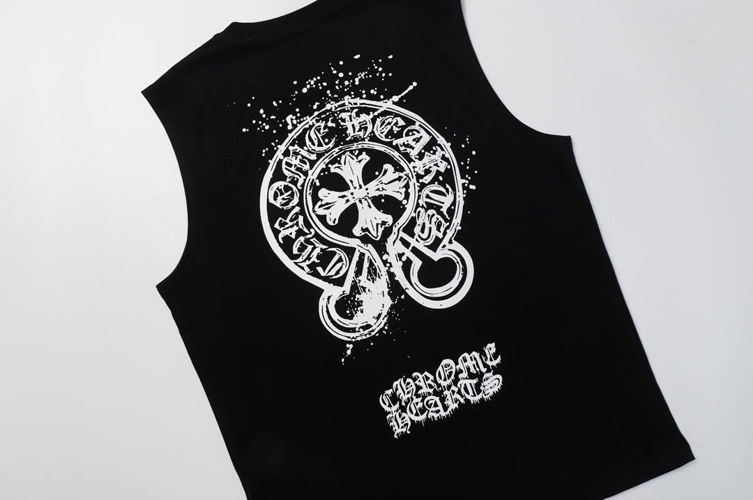 Cross sleeveless vest