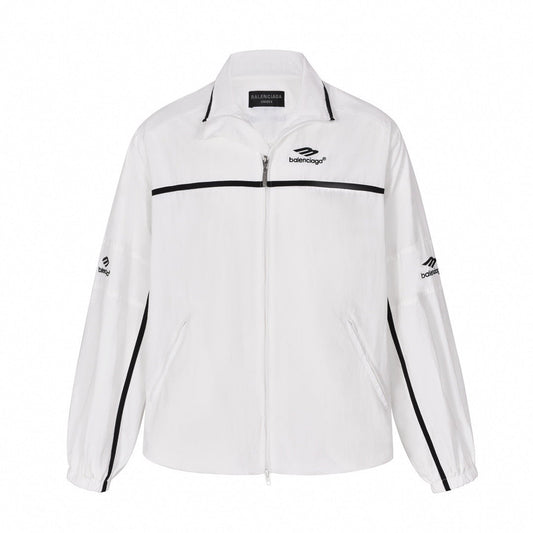 Embroidered woven track jacket