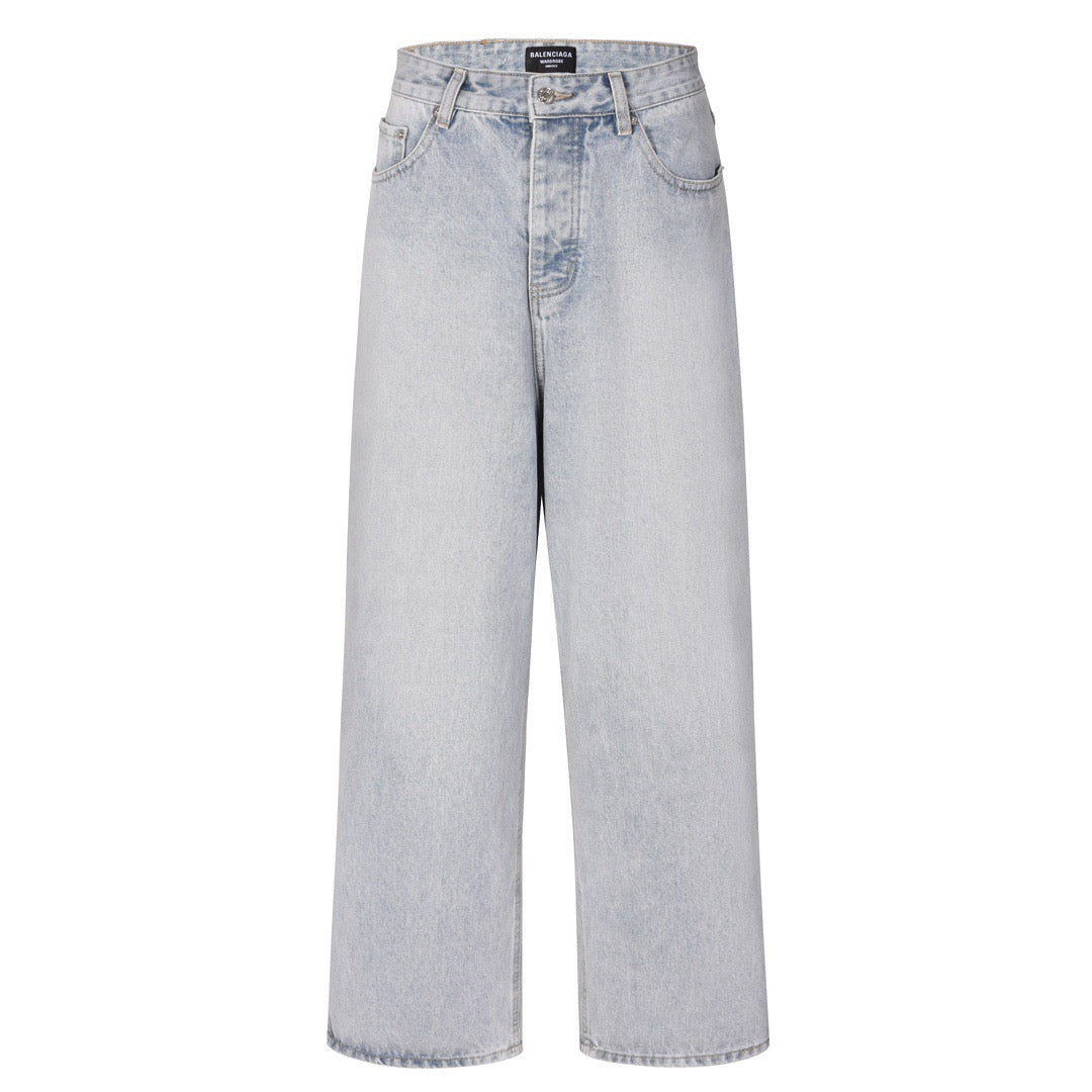 Pure cotton twill denim jeans