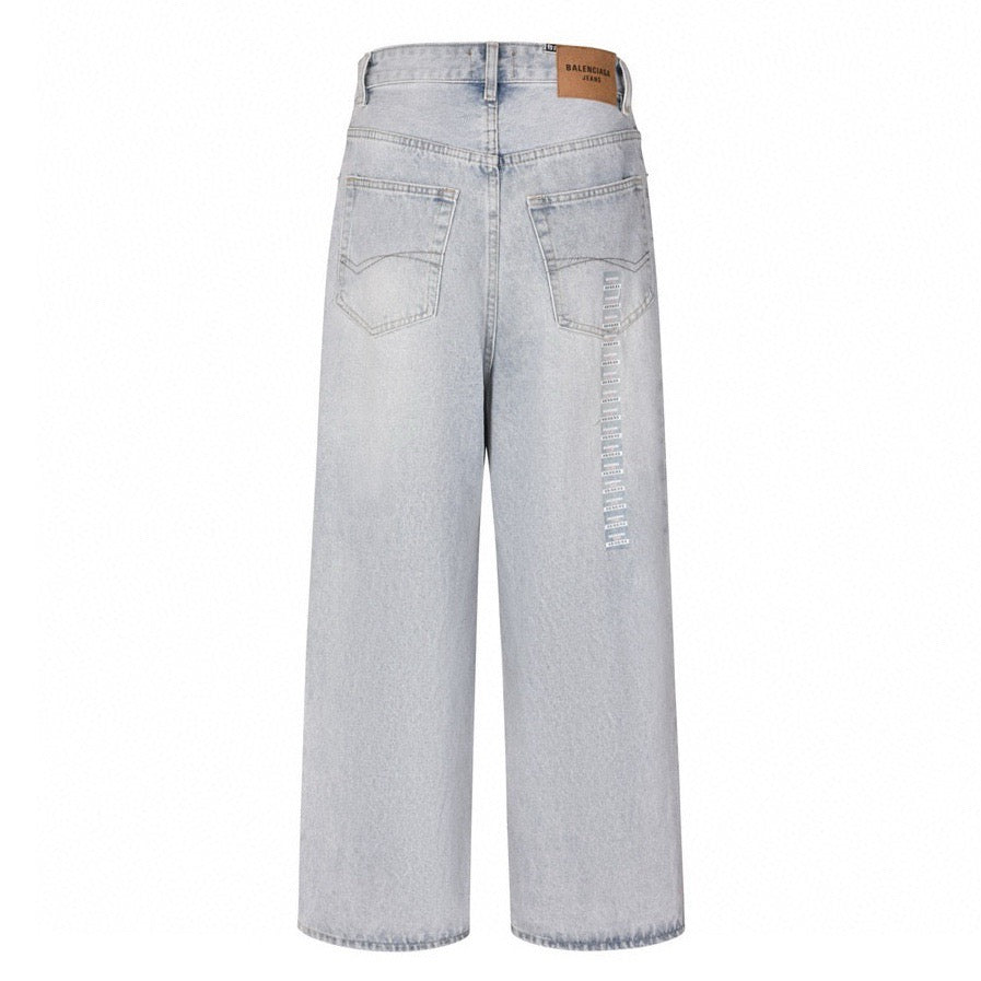 Pure cotton twill denim jeans