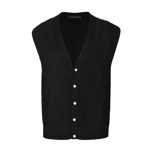 V-neck cable knit vest