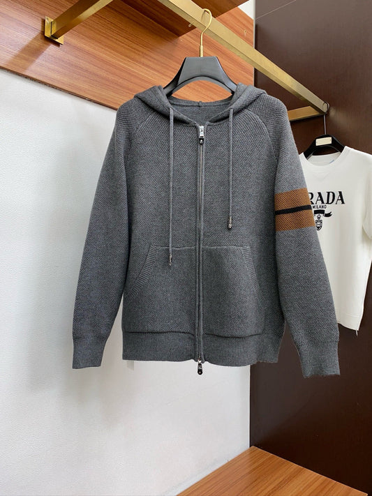 Zegn knitted hooded jacket